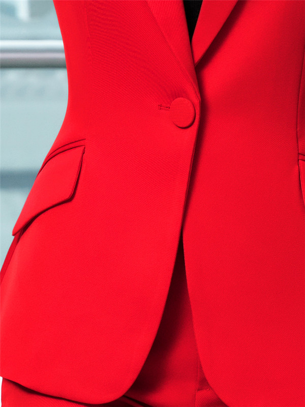 Παντελόνι εργασίας Σετ OL 2 τεμαχίων για γυναίκες Σετ κοστουμιού επαγγελματικής συνέντευξης Ολόσωμο λεπτό σακάκι και παντελόνι γραφείου Γυναικείο κοστούμι άνοιξη