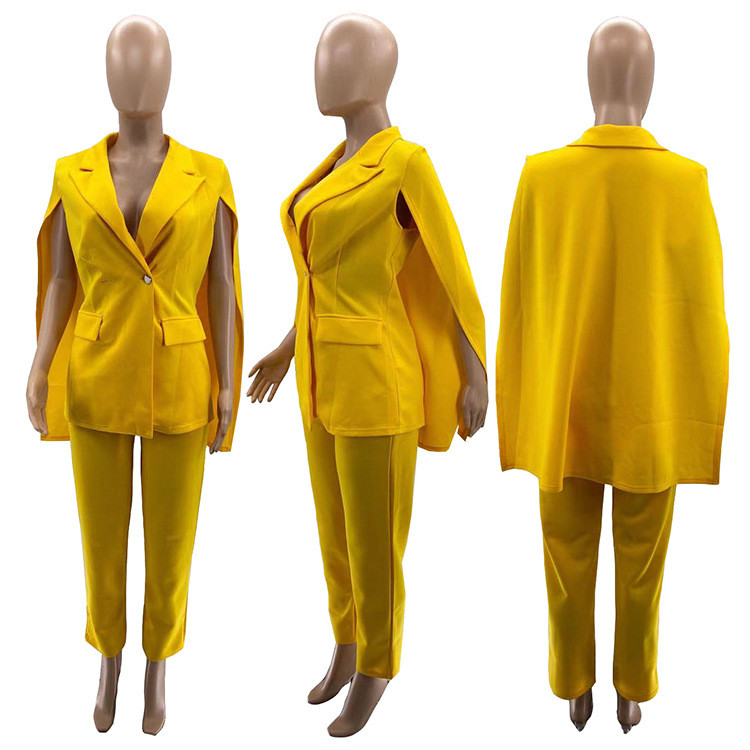 CM.YAYA elegants sieviešu treniņtērps, pulkstenis ar garām piedurknēm, žakete un bikšu uzvalks biroja dāmām, kas atbilst diviem 2 daļīgu komplektu komplektiem