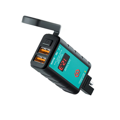 QC3.0 12V USB Încărcător pentru motociclete Încărcător rapid întrerupător impermeabil cu voltmetru Fișă SAE la priza USB tip C Accesorii pentru moto