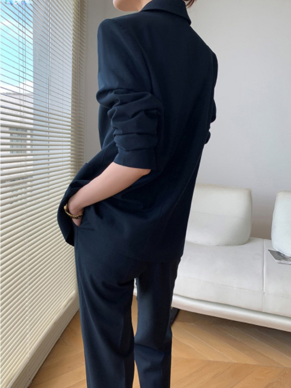 Vintage vabad naiste pükste ülikonnad, pidulik vabaaja ärijope ja pliiatspüksid naistele, kaheosaline bleiserikomplekt, naiste varustus uus