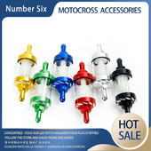 Μοτοσικλέτα σκούτερ εκτός δρόμου οχήματος Γυαλί Φίλτρο καυσίμου από κράμα αλουμινίου Γυαλί Φίλτρο αερίου μοτοσικλέτας Φίλτρο βενζίνης αερίου