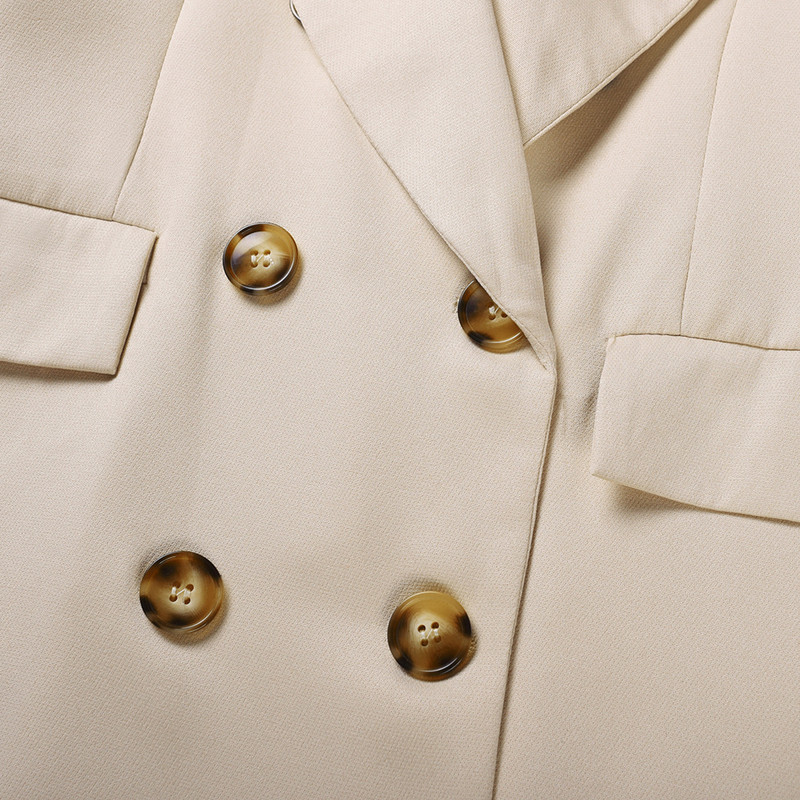 CRLAYDK Set de 2 bucăți elegante cu pantaloni pentru femei, pantaloni, blazer cu mânecă lungă, jachete casual de lux, ținute de birou pentru doamne