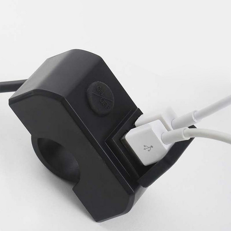 Încărcător pentru ghidon motocicletă dublu port USB 12v la 5v 3a Adaptor de încărcare rapidă priză de alimentare pentru telefon