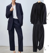 Maxdutti bleizeri sieviešu jakas Anglijas stils biroja dāmu uzvalks bikses sievietēm taisnas bikses Modes vienkārši masīvvilnas komplekti sievietēm