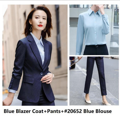 Kvaliteetsest riidest naiste pidulikud ülikonnad Professionaalsed OL Stiilid Bleiserid Sügistalvised Naiste pükste komplekt Püksteülikonnad Roosa