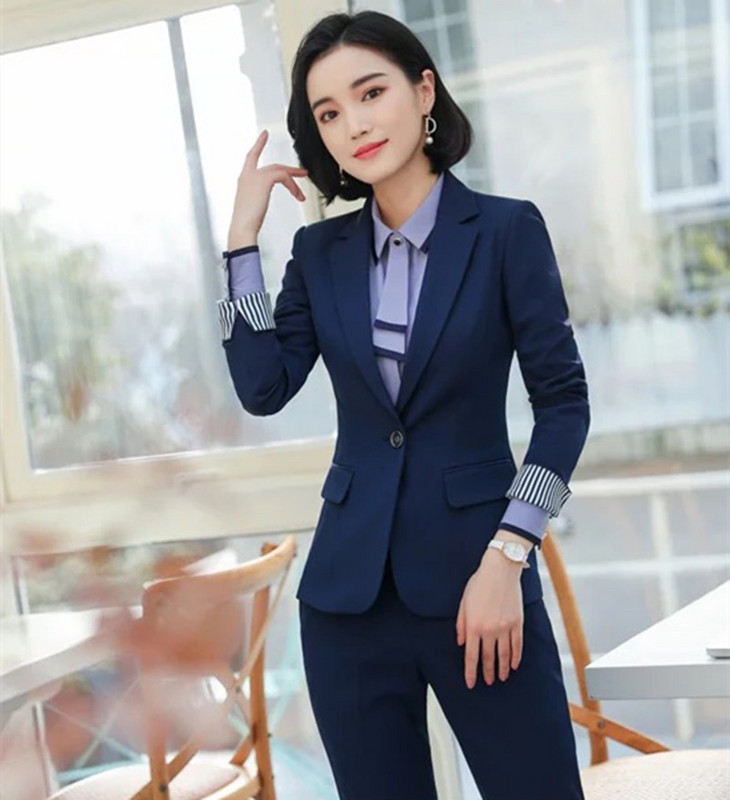 Set 2 piese pentru femei, pantaloni formali, costume, sacou, jachetă, birou, damă, uniformă de lucru, pantaloni, haine de toamnă 2022, mare 4XL XXL