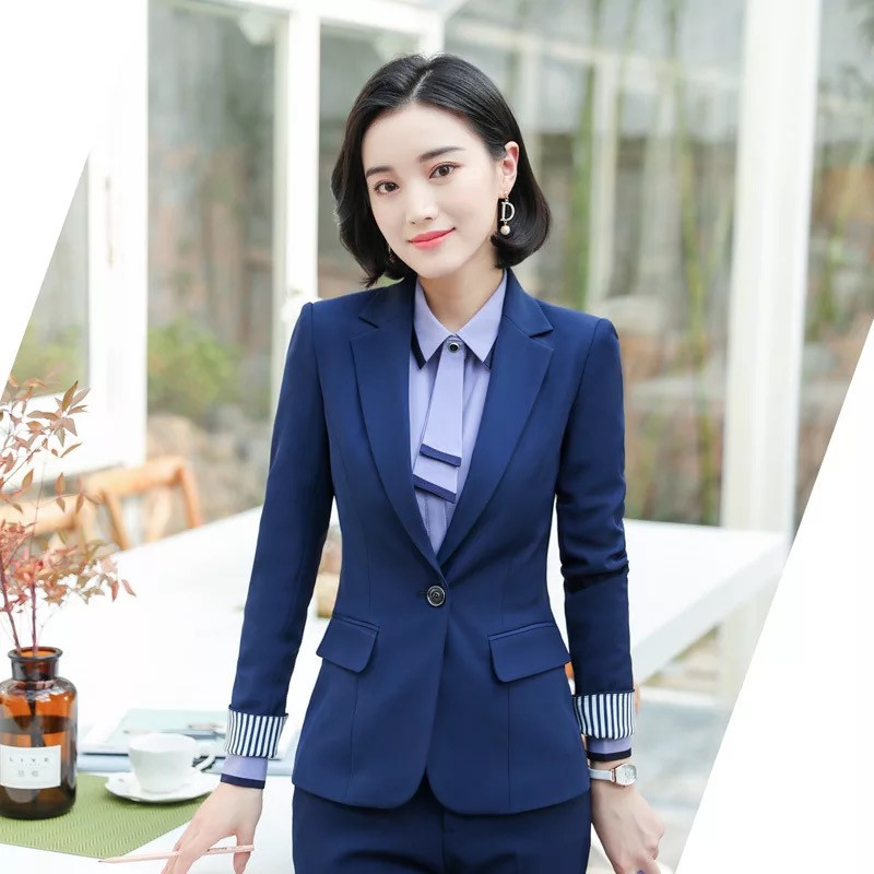 Set 2 piese pentru femei, pantaloni formali, costume, sacou, jachetă, birou, damă, uniformă de lucru, pantaloni, haine de toamnă 2022, mare 4XL XXL