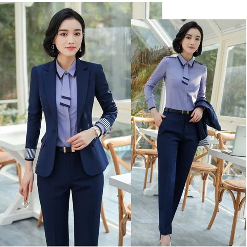 Set 2 piese pentru femei, pantaloni formali, costume, sacou, jachetă, birou, damă, uniformă de lucru, pantaloni, haine de toamnă 2022, mare 4XL XXL