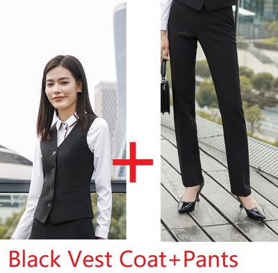 Υψηλής ποιότητας ύφασμα 2018 Φθινόπωρο Χειμώνας Γυναικεία σακάκια Κοστούμια Ομοιόμορφα σχέδια Γυναικείες φόρμες γραφείου για επιχειρήσεις με μακρύ αντιανεμικό