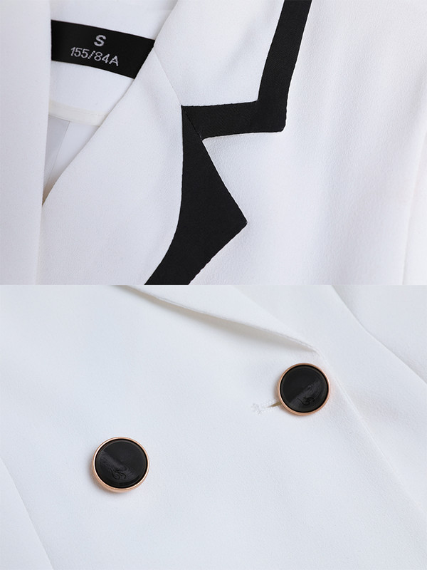 Λευκό Πράσινο Γυναικείο Φθινοπωρινό χειμερινό παντελόνι Γυναικείο Γυναικείο Επίσημο Επαγγελματικό Ρούχο 2 τεμαχίων Σακάκι και παντελόνι