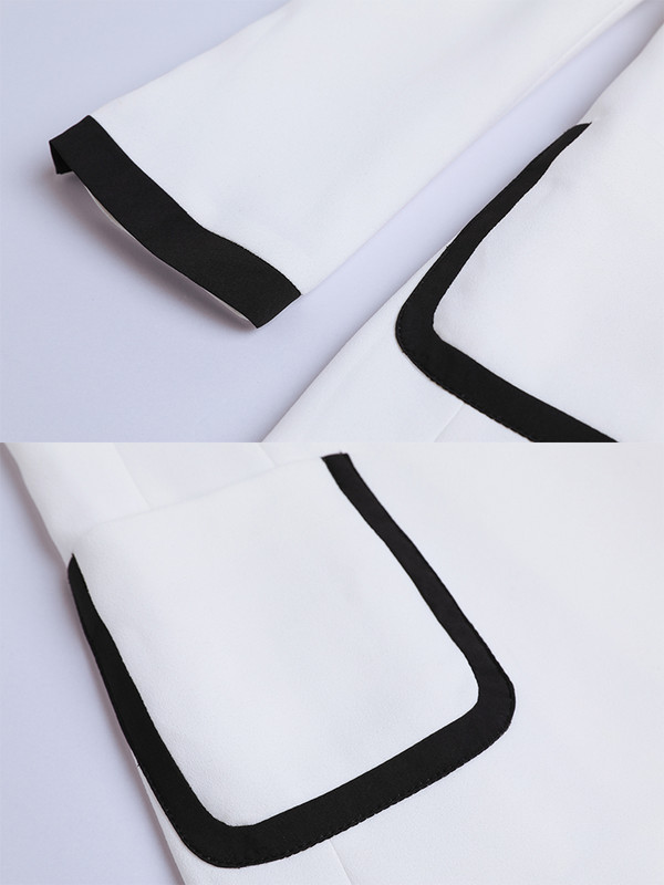 Λευκό Πράσινο Γυναικείο Φθινοπωρινό χειμερινό παντελόνι Γυναικείο Γυναικείο Επίσημο Επαγγελματικό Ρούχο 2 τεμαχίων Σακάκι και παντελόνι