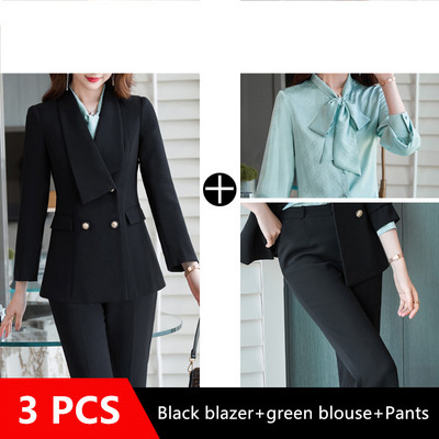 2022. Elegantni ženski kompleti sakoa Gumbi Bijela odijela s hlačama Moda Profesionalna odjeća za zabave Uredska poslovna odjeća Dvodijelni proljetni