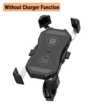 Βάση στήριξης τηλεφώνου μοτοσυκλέτας μοτοσικλέτας QI ασύρματος φορτιστής QC3.0 USB φόρτιση για υποστήριξη τηλεφώνου Moto Βάση βάσης αλουμινίου