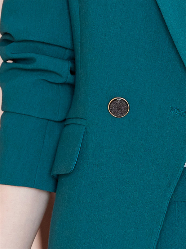 Set de costume profesionale cu pantaloni pentru femei 2022, toamnă și iarnă, ocazional, de înaltă calitate, pantaloni blazer subțiri, verzi, din două piese