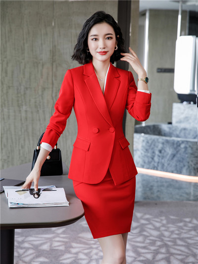 Γυναικεία Κομψά Κοστούμια Παντελόνια και Σακάκι Επίσημο Σετ Μπλέιζερ 2 τεμαχίων Επαγγελματικά ρούχα για Γυναικεία Σετ Γυναικεία Κοστούμια Φθινόπωρο 2022