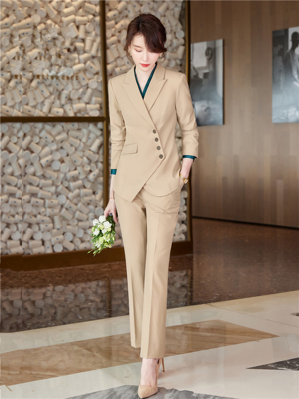 Γυναικείο επαγγελματικό κοστούμι Φθινόπωρο 2022 Office Wear Γυναικείο Σετ 2 τεμαχίων Επίσημα Κομψά σετ κοστούμια παντελονιών Blazer