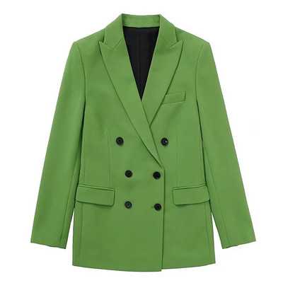 Foridol Μονό κουμπί Ροζ Κόκκινο Νέα μόδα Σετ παντελόνι γραφείου Streetwear Πράσινα γυναικεία ρούχα 2 τμχ Μπλέιζερ Παντελόνι Κοστούμια Άνοιξη 2023