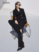 Amii Minimalism Primăvară Pantaloni de costum femei Office Lady Blazer elegant Pantaloni cu talie înaltă Business Casual Vândut separat 12240236