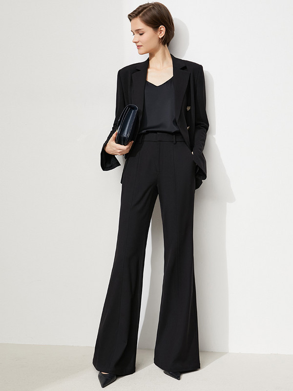 Amii Minimalism Primăvară Pantaloni de costum femei Office Lady Blazer elegant Pantaloni cu talie înaltă Business Casual Vândut separat 12240236