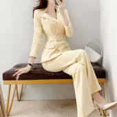 Costum blazer Set de două piese de modă pentru femei Set formal de birou Pantaloni 2 piese Ținute 2022 Pantaloni Y2k Seturi de femei sexy asortate