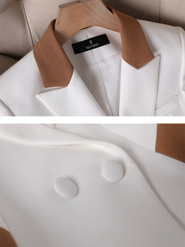 Νέα Άνοιξη Φθινόπωρο Πράσινο Λευκό Γυναικείο Slim Blazer μακρυμάνικο μονό στήθος γραφείο Γυναικεία επαγγελματική δουλειά Φορέστε επίσημο μπουφάν