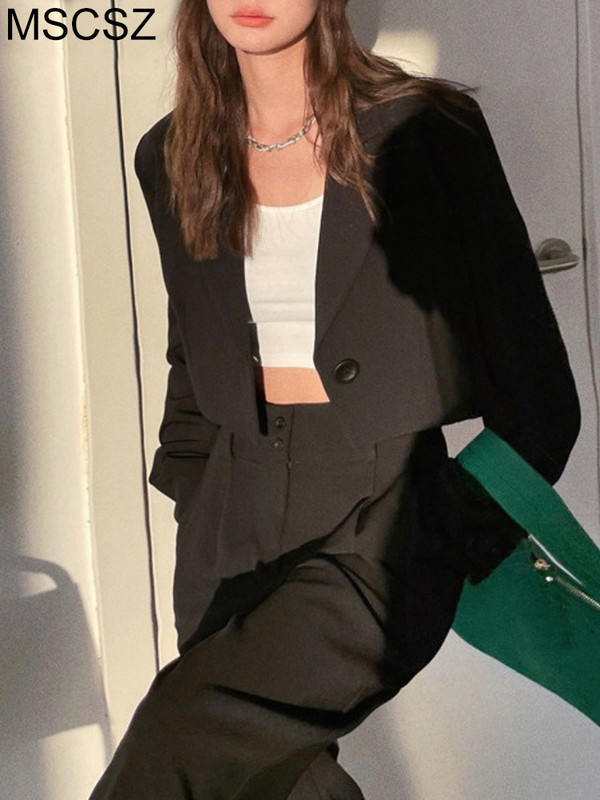 Fashion γυναικείο blazer σετ 2 τεμαχίων φθινοπωρινά σύνολα Κομψό γυναικείο κοστούμι Παντελόνι και Σετ ασορτί σακάκι Παντελόνι