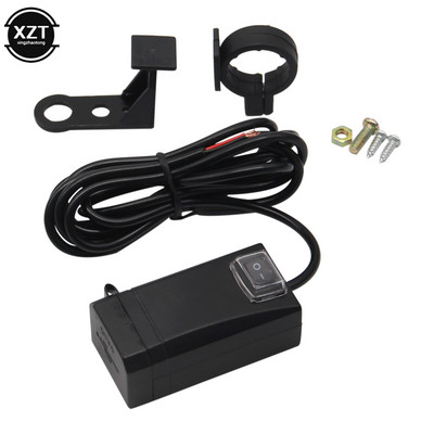Încărcător universal QC3.0 USB pentru motociclete Adaptor sursă de alimentare de 12V cu schimbare rapidă USB dual impermeabil pentru iphone Samsung Huawei
