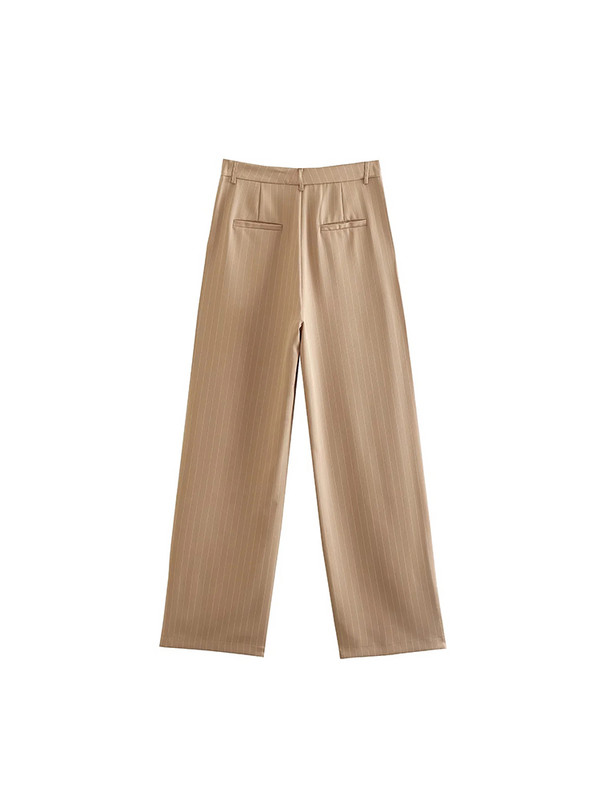 TRAF Costum Femeie Toamna Noua Moda Nasturi Ornament Blazer Palton + Pantaloni Largi Ținute Blazer Damă Office Chic