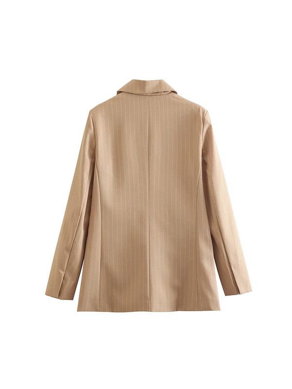 TRAF Costum Femeie Toamna Noua Moda Nasturi Ornament Blazer Palton + Pantaloni Largi Ținute Blazer Damă Office Chic