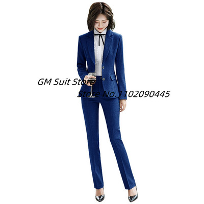 Costume din amestec de lână solidă pentru femei 2 bucăți slim fit pentru mama miresei blazer și pantaloni de nuntă