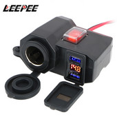 Kahe USB-laadija QC 3.0 sigaretisüütaja port mobiiltelefon Moto juhtraud 5V 2.1A toiteadapter mootorratta tarvikud