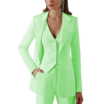 Γυναικείο κοστούμι Επίσημο επαγγελματικό Φόρεμα Παντελόνι 3 τεμαχίων Κοστούμια Lady Blazer + Παντελόνι + Γιλέκο костюм женский