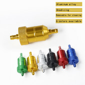 6 culori universal 6mm 1/4 "benzină gaz combustibil filtru de curățare sita de benzină pentru piese de modificare a motocicletei
