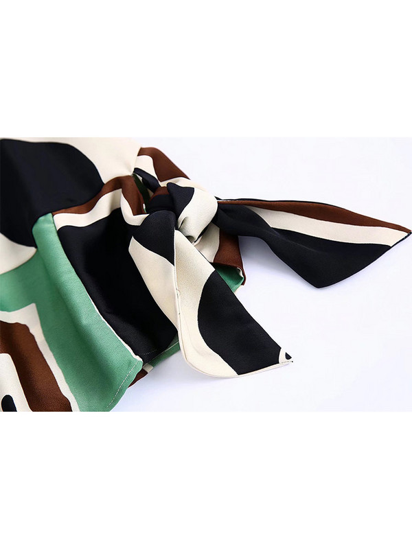 Willshela Ženska modna dvodijelna bluza s printom i hlače s patentnim zatvaračem sprijeda Chic Lady Ležerna ženska odjeća Kompleti hlača