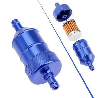Filtru de combustibil în linie pentru motocicletă, 5 culori, 8 mm, benzină, gaz, filtru de combustibil, aluminiu CNC