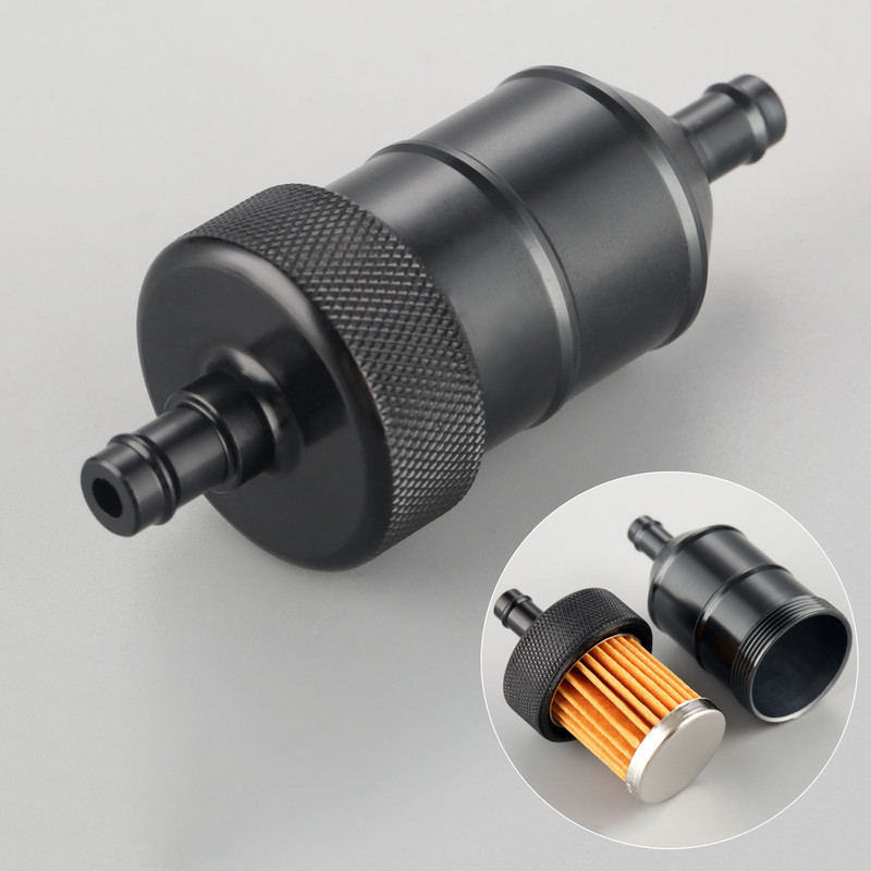 Filtru de combustibil în linie pentru motocicletă, 5 culori, 8 mm, benzină, gaz, filtru de combustibil, aluminiu CNC