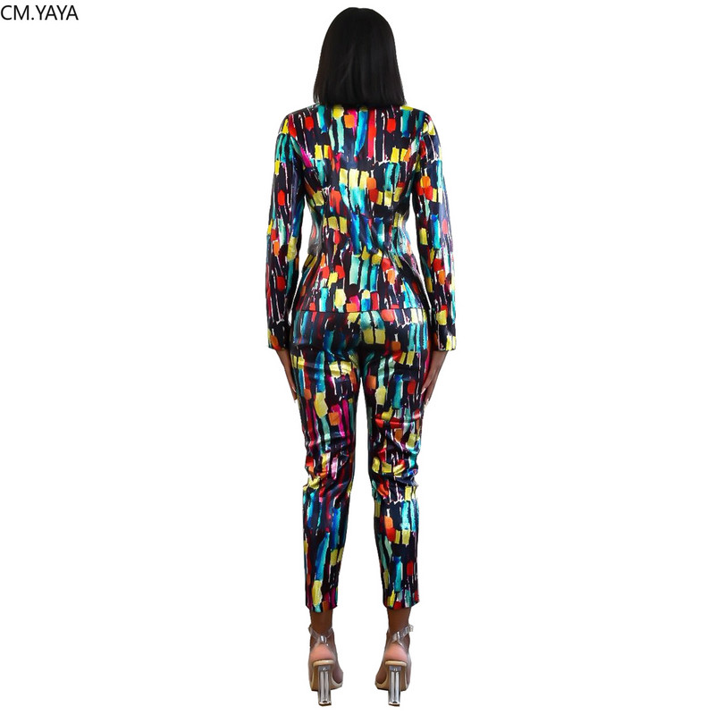 GL Γυναικεία φόρμα χειμερινής φόρμας Ολόσωμο διχτυωτό διχτυωτό μπλέιζερ Παντελόνι κοστούμι Σετ δύο τεμαχίων Γυναικείο σετ Γυναικείο Γυναικείο Γυναικείο Σετ