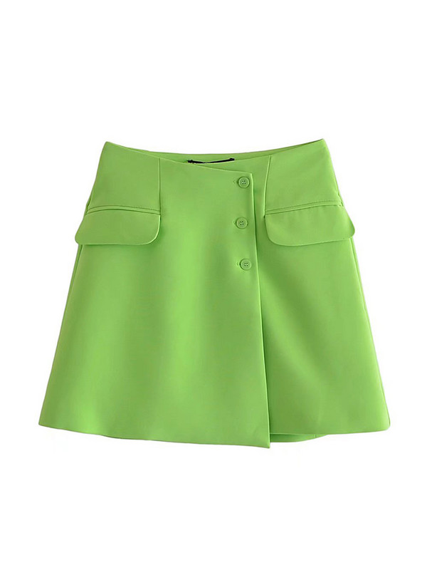 Willshela Dvodijelni komplet ženskih odijela Jednobojni sako na vezanje i mini suknja Elegantna ženska odijela sa jaknom visoke mode, šik