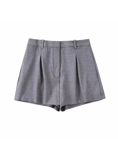 Willshela Ženska modna 2-dijelna odijela Jednobojni sako s jednim gumbom i vintage kratke hlače s prednjim zatvaračem Ženski uredski sako sako