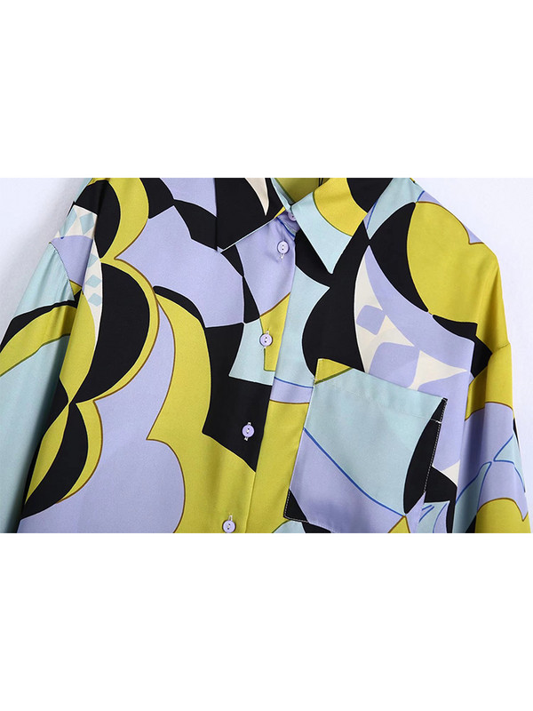 Willshela Set Două Piese Moda Femei Bluză Imprimată Pantaloni Drepți Chic Damă Casual Ținute Femei Seturi Pantaloni