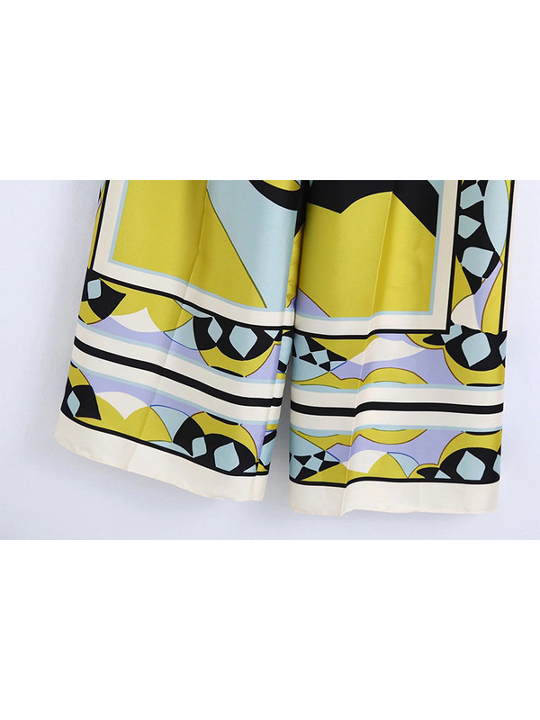 Willshela Set Două Piese Moda Femei Bluză Imprimată Pantaloni Drepți Chic Damă Casual Ținute Femei Seturi Pantaloni