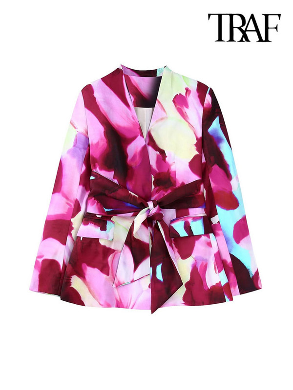 TRAF sieviešu modes mētelis bez apkakles ar jostas apdruku un sieviešu bikses ar rāvējslēdzēju ar augstu vidukli. Divdaļīgie komplekti Mujer