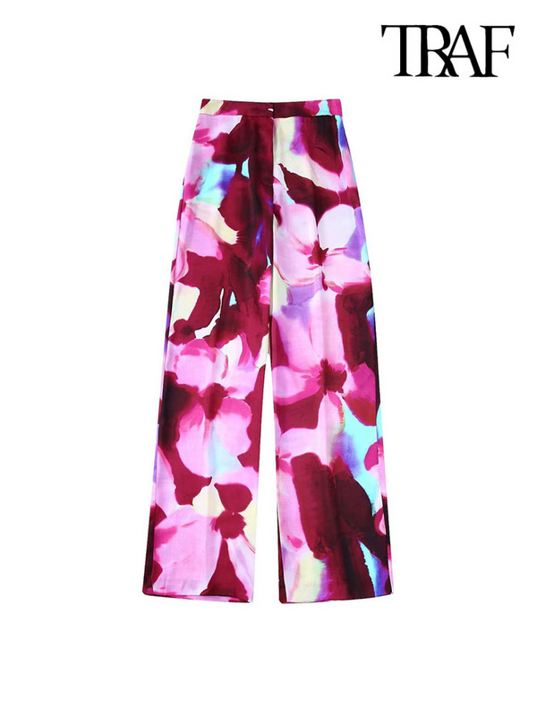 TRAF sieviešu modes mētelis bez apkakles ar jostas apdruku un sieviešu bikses ar rāvējslēdzēju ar augstu vidukli. Divdaļīgie komplekti Mujer