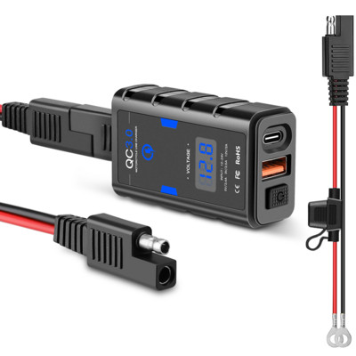 Bloomoto Υποδοχή USB 24V για μοτοσυκλέτα 6.8A QC3.0 Type-C 12V Αδιάβροχος φορτιστής μοτοσικλέτας USB Φορτιστής κινητού τηλεφώνου για μοτοσικλέτα