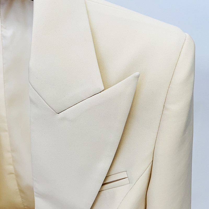 Παντελόνι Blazer Σετ Διχτυωτό Κοίλο έξω Μπουφάν χωρίς πλάτη ίσιο παντελόνι Khaki Blazers Κοστούμια για γυναίκες Κομψά κομψά σετ δύο τεμαχίων