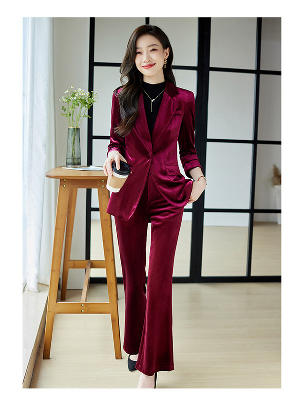 Costume Jachetă Eleganti Pantaloni din catifea Femei Vintage Flanel Blazer Set Palton Pantaloni Birou Tinute Dama Truse Toamna Za Moda 2022