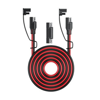 Καλώδιο φόρτισης μπαταρίας Solar SAE to SAE Extension Cable Solar Plug Cord 16AWG Αδιάβροχο για μπαταρίες αυτοκινήτου