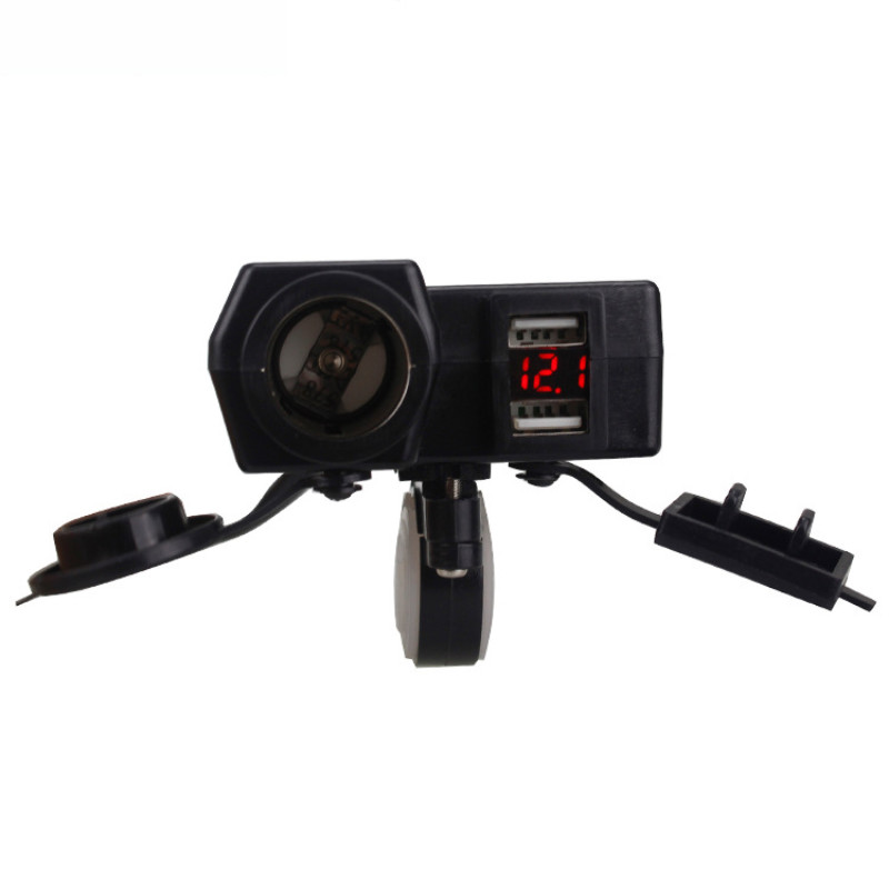 Priză pentru brichetă pentru motociclete 5V 4.2A Încărcător USB dublu 12V-24V pentru accesorii pentru motociclete Adaptor de alimentare