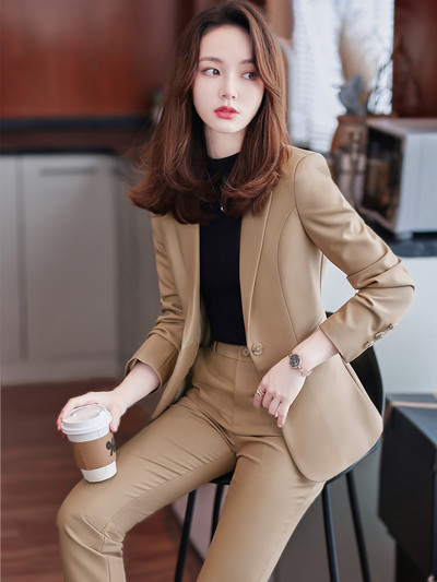 Naiste sinine tumesinine must pidulik pükskostüüm naiste massiivne jope ja püksid, 2-osaline komplekt naiste talvetöörõivastele