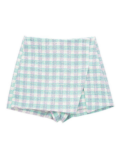 Set de haine cu blazer în carouri, albastru, roz, albastru